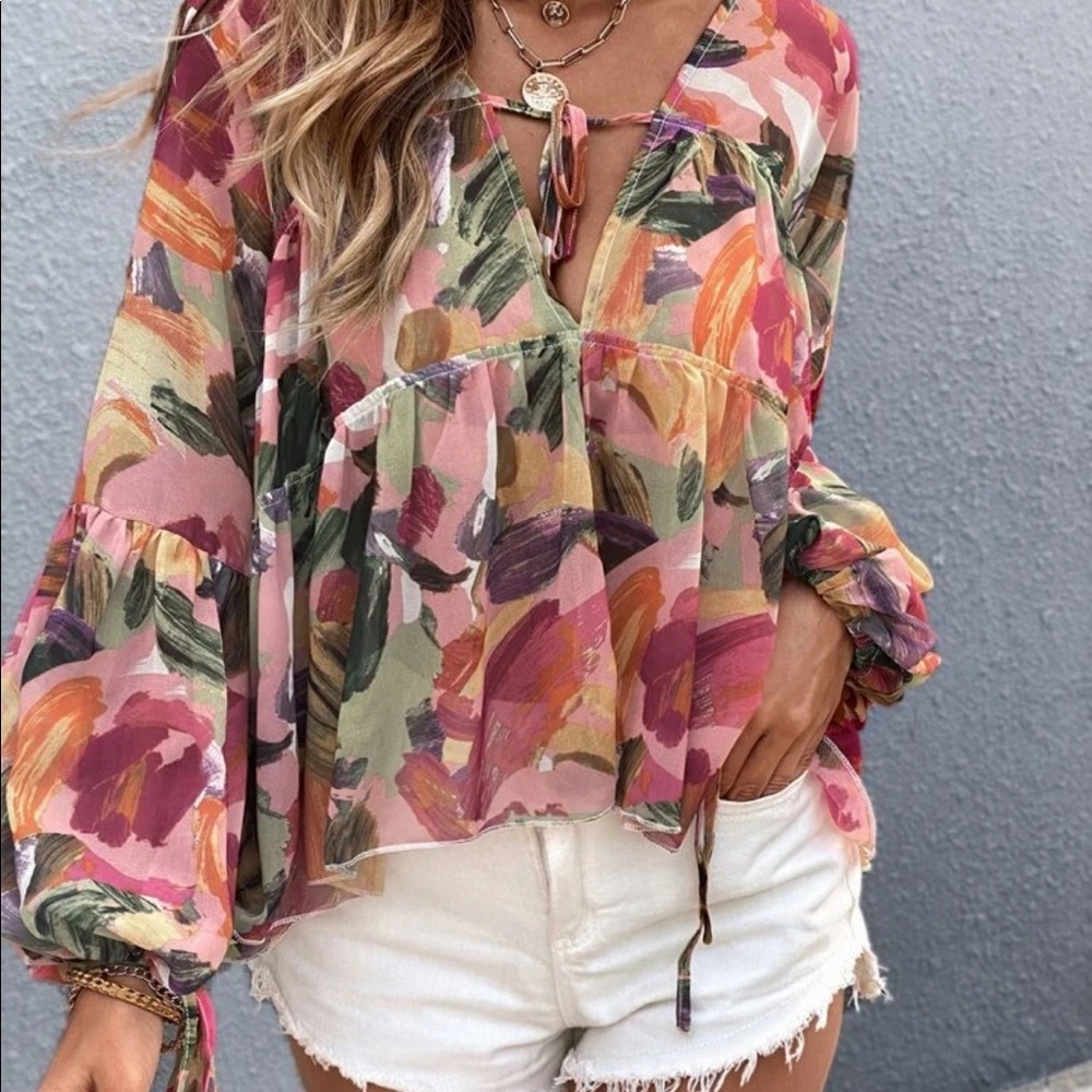 Shein multicolor blouse